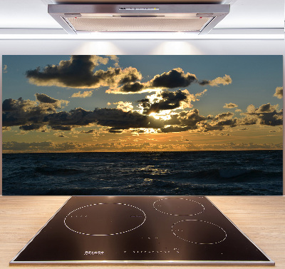Glazen achterwand keuken Zonsondergang boven de zee