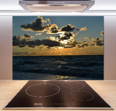 Glazen achterwand keuken Zonsondergang boven de zee