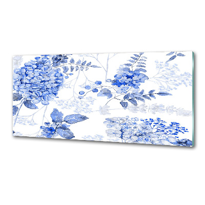 Spatscherm keuken Bloemenpatroon