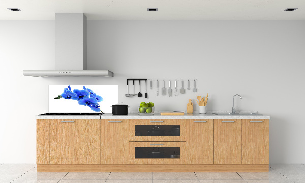 Spatplaat keuken Blauwe orchidee