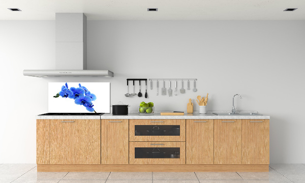 Spatplaat keuken Blauwe orchidee