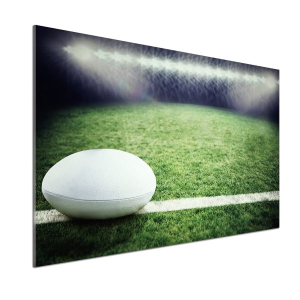 Glazen achterwand keuken Rugbybal