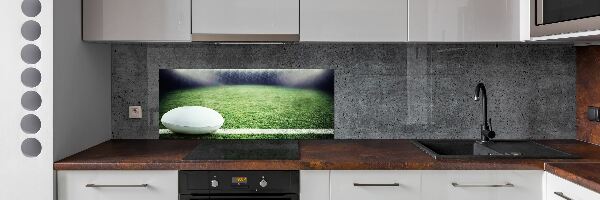 Glazen achterwand keuken Rugbybal