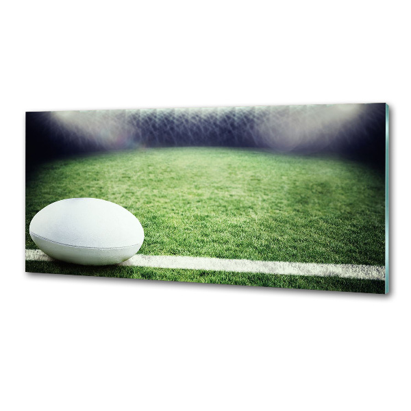 Glazen achterwand keuken Rugbybal
