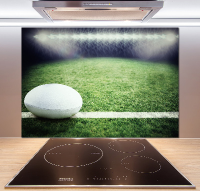 Glazen achterwand keuken Rugbybal