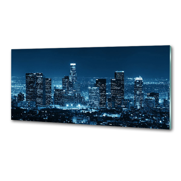 Spatscherm keuken Los Angeles 's nachts