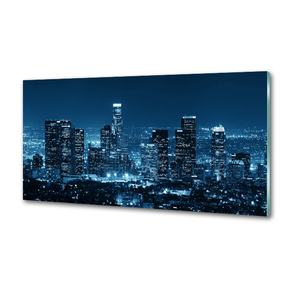 Spatscherm keuken Los Angeles 's nachts