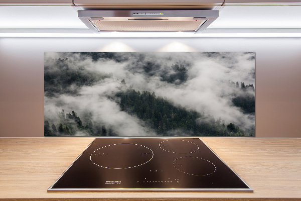 Spatscherm keuken Mist boven het bos