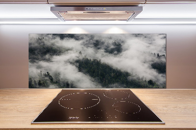 Spatscherm keuken Mist boven het bos