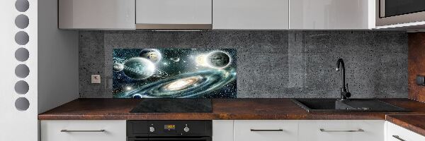 Spatscherm keuken Zonnestelsel