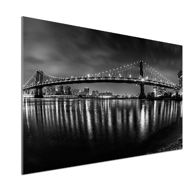 Spatscherm keuken Manhattan 's nachts