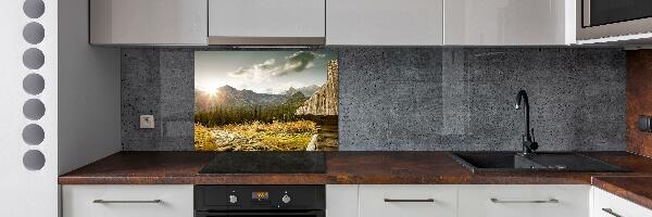 Achterwand keuken Huis in de bergen