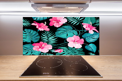 Keuken achterwand Tropische bloemen