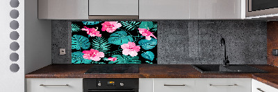 Keuken achterwand Tropische bloemen
