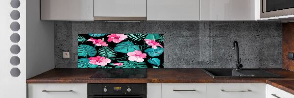 Keuken achterwand Tropische bloemen