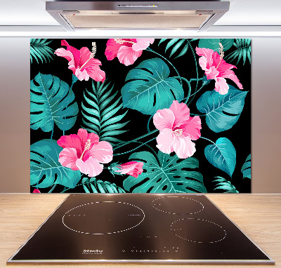 Keuken achterwand Tropische bloemen