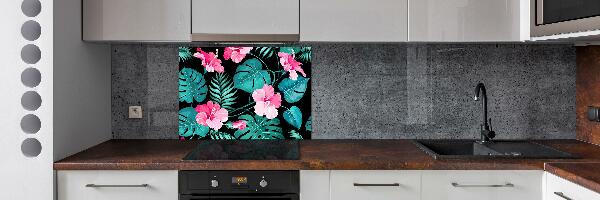 Keuken achterwand Tropische bloemen
