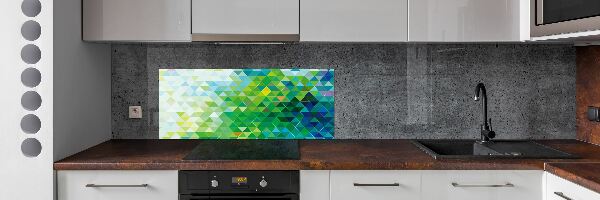 Spatplaat keuken Abstracte driehoeken