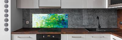 Spatplaat keuken Abstracte driehoeken