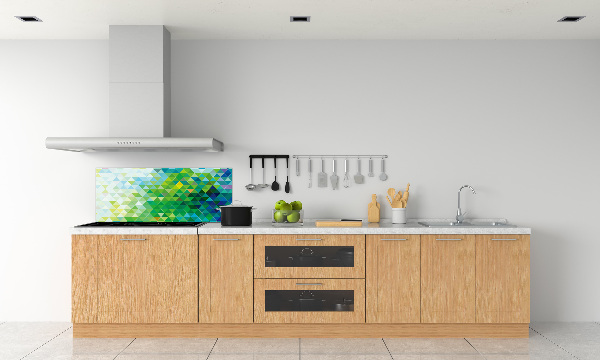 Spatplaat keuken Abstracte driehoeken