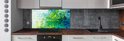 Spatplaat keuken Abstracte driehoeken