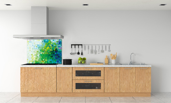 Spatplaat keuken Abstracte driehoeken