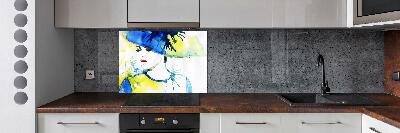 Keuken achterwand Vrouw met een hoed