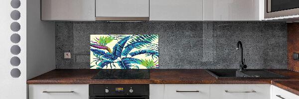 Achterwand keuken Tropische bladeren