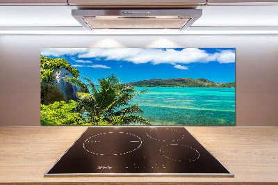 Spatscherm keuken Seychellenkust