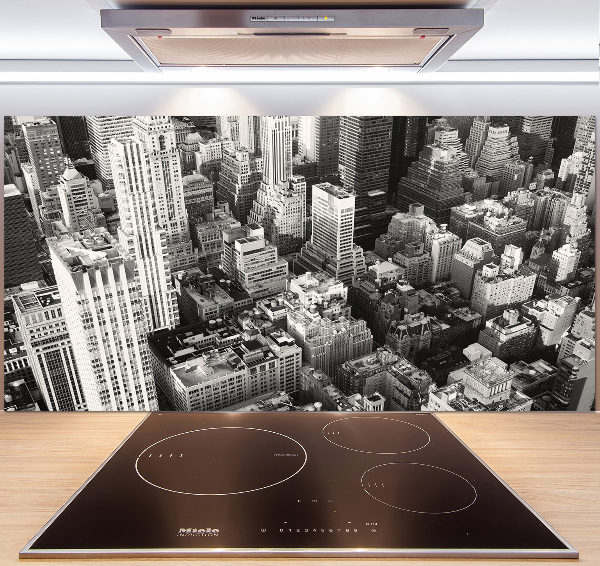 Keuken achterwand New York vanuit vogelperspectief