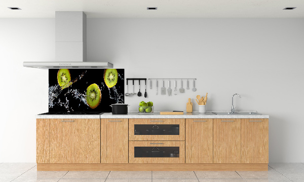 Spatscherm keuken Kiwi en water