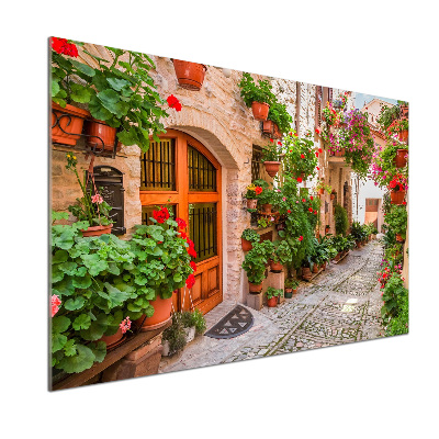 Achterwand keuken Een charmante straat