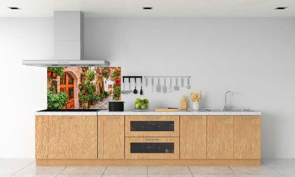 Achterwand keuken Een charmante straat