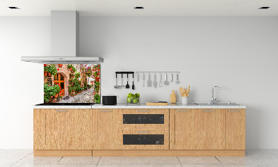 Achterwand keuken Een charmante straat