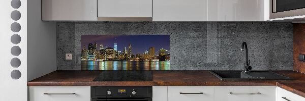 Spatplaat keuken Manhattan 's nachts