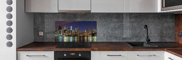 Spatplaat keuken Manhattan 's nachts