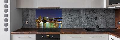 Spatplaat keuken Manhattan 's nachts