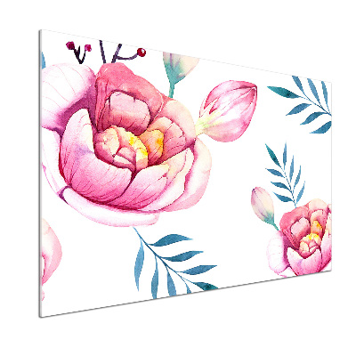 Spatplaat keuken Bloemenpatroon