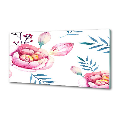 Spatplaat keuken Bloemenpatroon