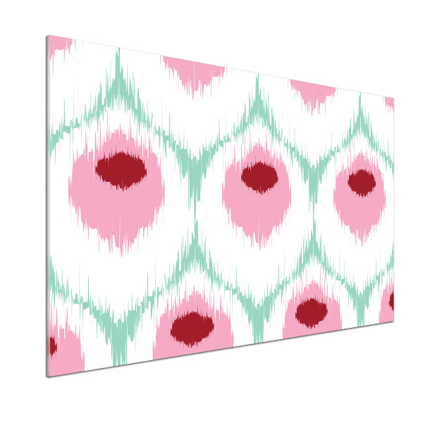 Glazen achterwand keuken Pauwenpatroon