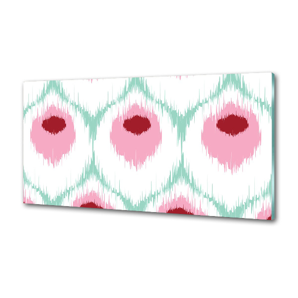 Glazen achterwand keuken Pauwenpatroon