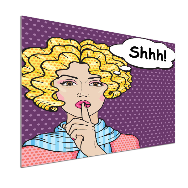 Spatscherm keuken Stripboekvrouw