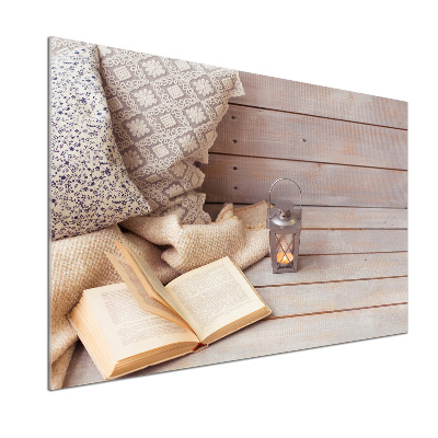 Glazen achterwand keuken Ontspannen met een boek