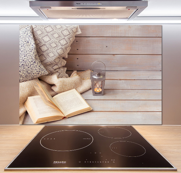 Glazen achterwand keuken Ontspannen met een boek