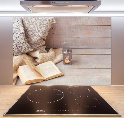 Glazen achterwand keuken Ontspannen met een boek