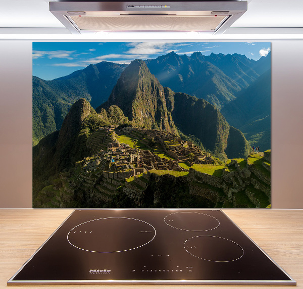Spatscherm keuken Ruïnes van Machu Picchu