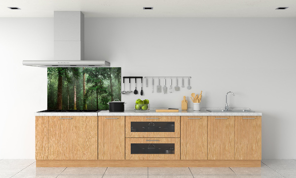 Spatplaat keuken Mist in het bos