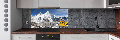 Glazen achterwand keuken Mount Everest
