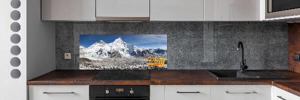 Glazen achterwand keuken Mount Everest