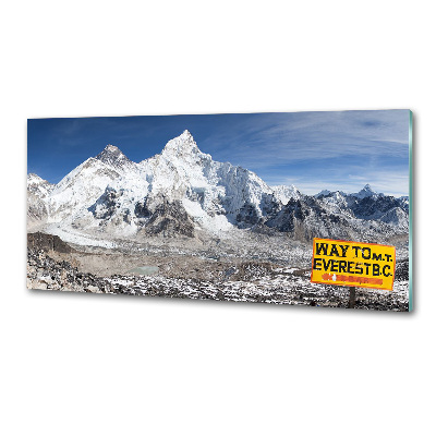Glazen achterwand keuken Mount Everest